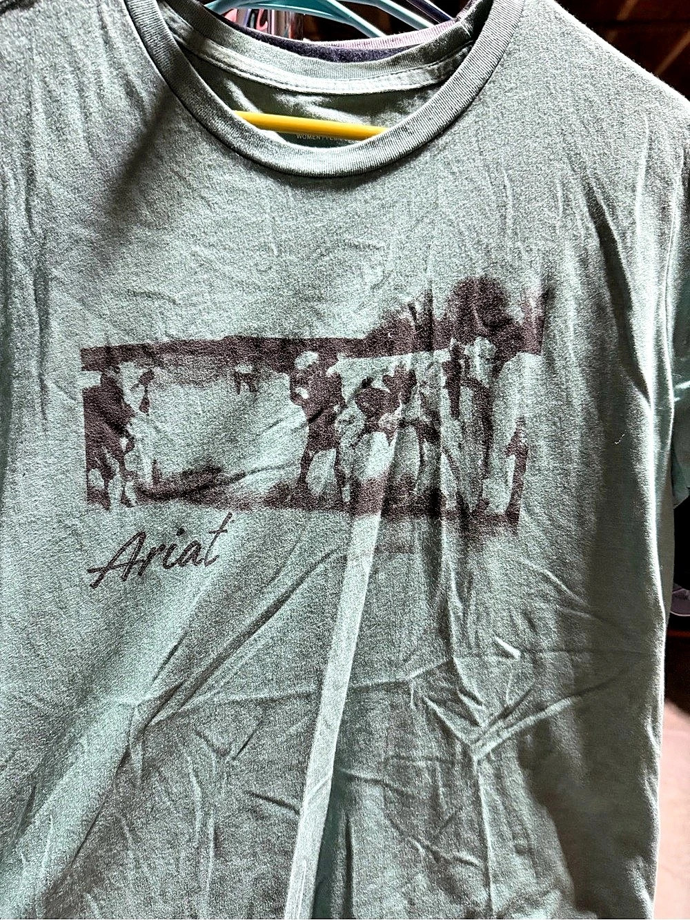Ariat Graphic Short Sleeve Tee Green & Gray XL